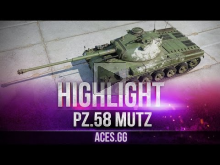 Немецкий медведь Pz. 58 Mutz видео в World of Tanks
