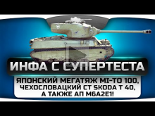 Инфа с СуперТеста. Японский супертяж Mi-To 100, чешская Skoda T 40 и ап M6A2E1!