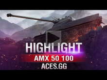 По старинке! AMX 50 100 на карте Химмельсдорф в World of Tan