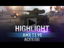На волоске. AMX 13 90 в World of Tanks!