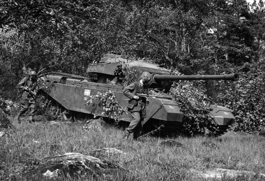 ​Один из первых Centurion Mk.3, прибывших в Швецию. Учения танкового полка P 2, Хаслехолм, лето 1953 года - Приключения «Центуриона» в Скандинавии | Военно-исторический портал Warspot.ru